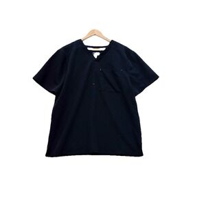 Fabletics Feel Good Single Pocket Performance Top Scrub Black Pride Medical Sz L